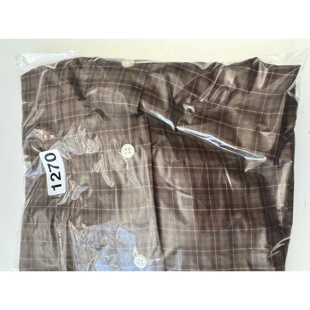 Polo Ralph Lauren Men's Button Down Casual Dress Shirt Brown Plaid Size Large SG